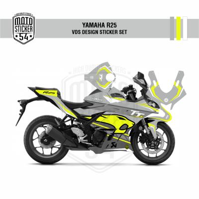 2019 Yamaha R25 VDS Design Görsel Gri Sarı Beyaz