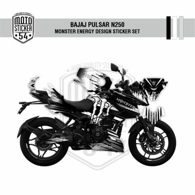 Bajaj Pulsar N250 Monster Energy Desıgn Sticker Set renk 10