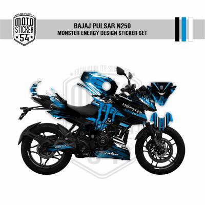 Bajaj Pulsar N250 Monster Energy Desıgn Sticker Set renk 12