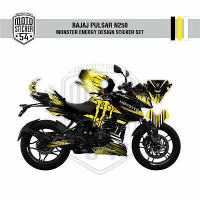 Bajaj Pulsar N250 Monster Energy Desıgn Sticker Set renk 3