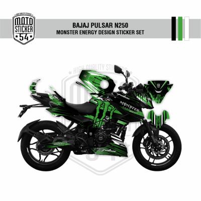 Bajaj Pulsar N250 Monster Energy Desıgn Sticker Set renk 4