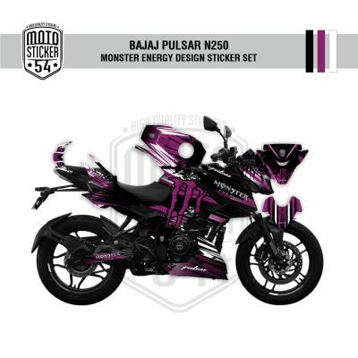 Bajaj Pulsar N250 Monster Energy Desıgn Sticker Set renk 7