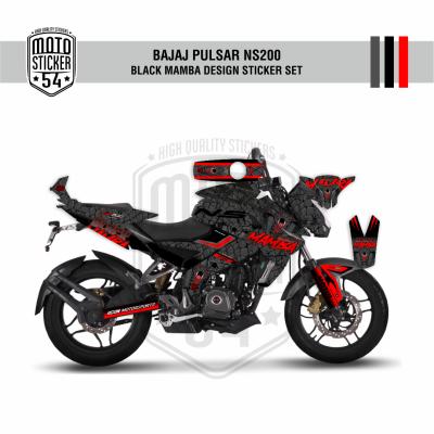 Bajaj Pulsar NS200 Black Mamba Design Gri Görsel Kırmızı