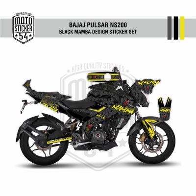 Bajaj Pulsar NS200 Black Mamba Design Gri Görsel Sarı