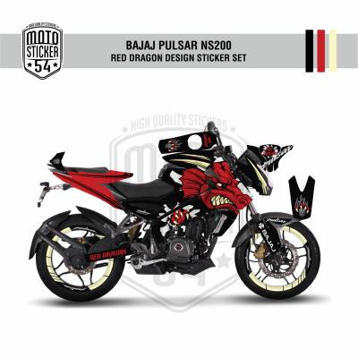 Bajaj Pulsar NS200 Dragon Design Görsel Kırmızı