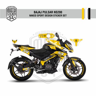 Bajaj Pulsar NS200 Naked Sport Design Görsel Koyu Sarı - Beyaz - Siyah