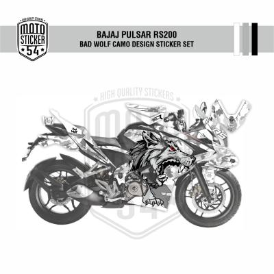 Bajaj Pulsar RS200 Bad Wolf Camo Design Görsel Beyaz