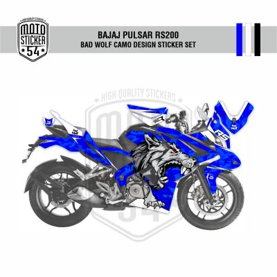 Bajaj Pulsar RS200 Bad Wolf Camo Design Görsel Lacivert