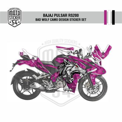 Bajaj Pulsar RS200 Bad Wolf Camo Design Görsel Mor