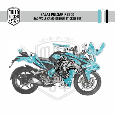 Bajaj Pulsar RS200 Bad Wolf Camo Design Görsel Turkuaz