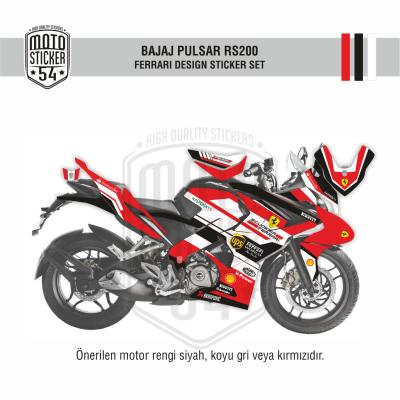 Bajaj Pulsar RS200 Ferrari Görsel Kırmızı