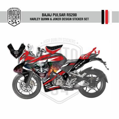 Bajaj Pulsar RS200 Harley Quinn & Joker Design Görsel Kırmızı 