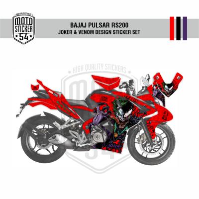 Bajaj Pulsar RS200 Joker & Venom Design Görsel Kırmızı