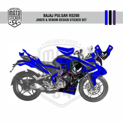 Bajaj Pulsar RS200 Joker & Venom Design Görsel Lacivert