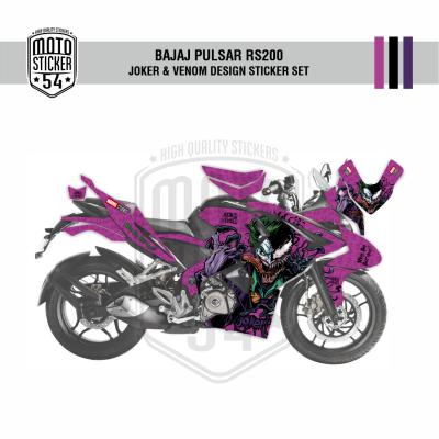 Bajaj Pulsar RS200 Joker & Venom Design Görsel Mor