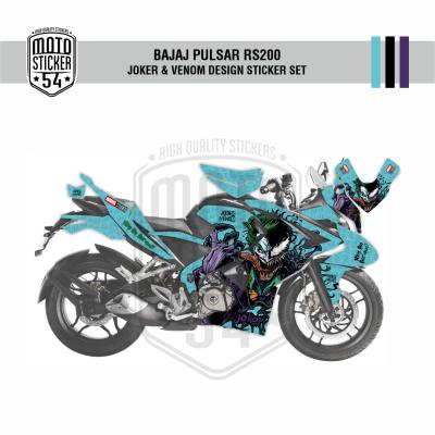 Bajaj Pulsar RS200 Joker & Venom Design Görsel Turkuaz