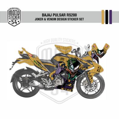 Bajaj Pulsar RS200 Joker & Venom Design Görsel Yaldız