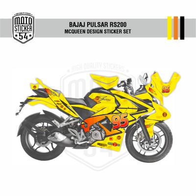 Bajaj Pulsar RS200 McQueen Design Görsel Sarı