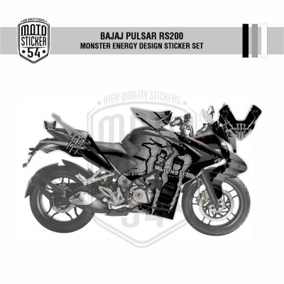 Bajaj Pulsar RS200 Monster Energy Design Görsel Gri