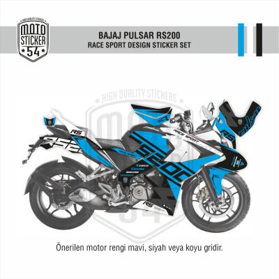 Bajaj Pulsar RS200 Race Sport Görsel Açık Mavi