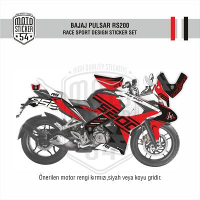 Bajaj Pulsar RS200 Race Sport Görsel Kırmızı