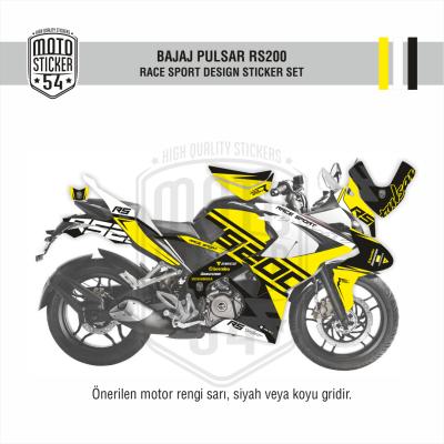 Bajaj Pulsar RS200 Race Sport Görsel Sarı