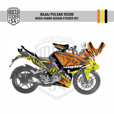 Bajaj Pulsar RS200 Rossi Shark Design Görsel Turuncu