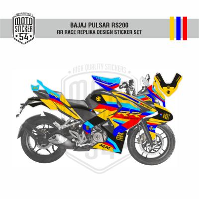 Bajaj Pulsar RS200 RR Race Replika Design Sarı