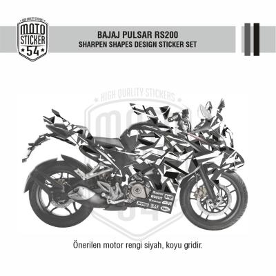 Bajaj Pulsar RS200 Sharpen Shapes Design Görsel Beyaz 1