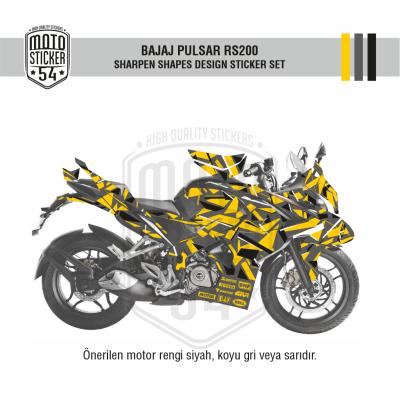 Bajaj Pulsar RS200 Sharpen Shapes Design Görsel Sarı 1