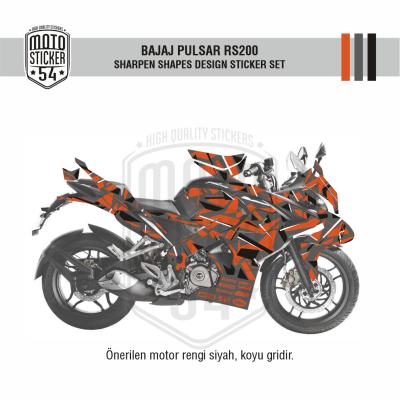 Bajaj Pulsar RS200 Sharpen Shapes Design Görsel Turuncu 1