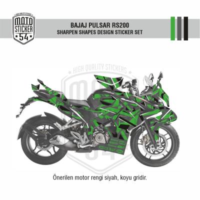 Bajaj Pulsar RS200 Sharpen Shapes Design Görsel Yeşil 1