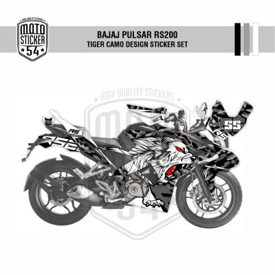 Bajaj Pulsar RS200 Tiger Camo Design Görsel Siyah