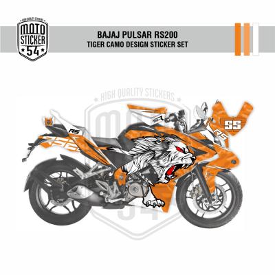 Bajaj Pulsar RS200 Tiger Camo Design Görsel Turuncu