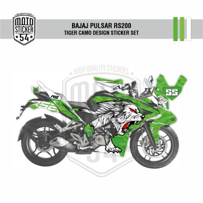 Bajaj Pulsar RS200 Tiger Camo Design Görsel Yeşil