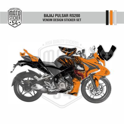 Bajaj Pulsar RS200 Venom Design Görsel Turuncu