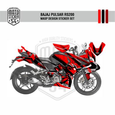 Bajaj Pulsar RS200 Wasp Design Görsel Kırmızı