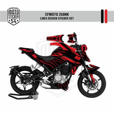 CFMOTO 250NK Lines Design 88 Görsel Siyah Kırmızı