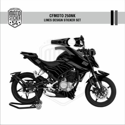 CFMOTO 250NK Lines Design 88 Görsel Siyah Koyu Gri