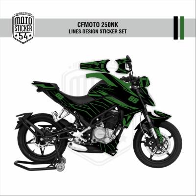 CFMOTO 250NK Lines Design 88 Görsel Siyah Koyu Yeşil