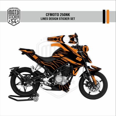 CFMOTO 250NK Lines Design 88 Görsel Siyah Turuncu
