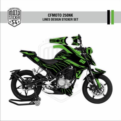 CFMOTO 250NK Lines Design 88 Görsel Siyah Yeşil