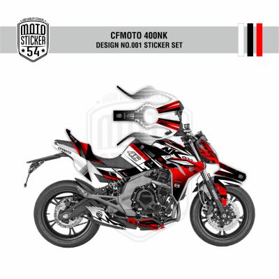 CFMOTO 400NK Design No001 Görsel Beyaz Kırmızı