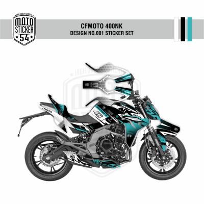 CFMOTO 400NK Design No001 Görsel Beyaz Turkuaz