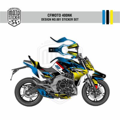 CFMOTO 400NK Design No001 Görsel Mavi Sarı
