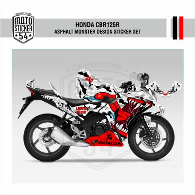 Honda CBR125R Asphalt Monster Design Beyaz Gri Görsel 1.png