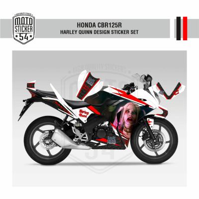 Honda CBR125R Harley Quinn Design Görsel Beyaz Kırmızı 1.png