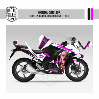 Honda CBR125R Harley Quinn Design Görsel Beyaz Pembe 1.png