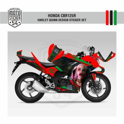 Honda CBR125R Harley Quinn Design Görsel Kırmızı Yeşil 1.png