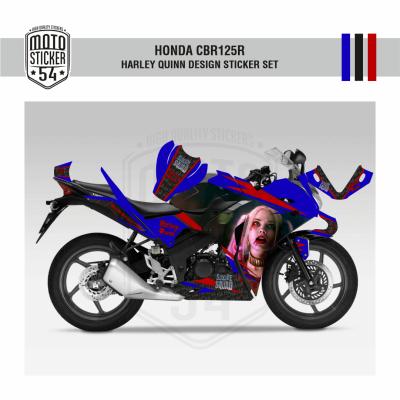 Honda CBR125R Harley Quinn Design Görsel Mavi Kırmızı 1.png
